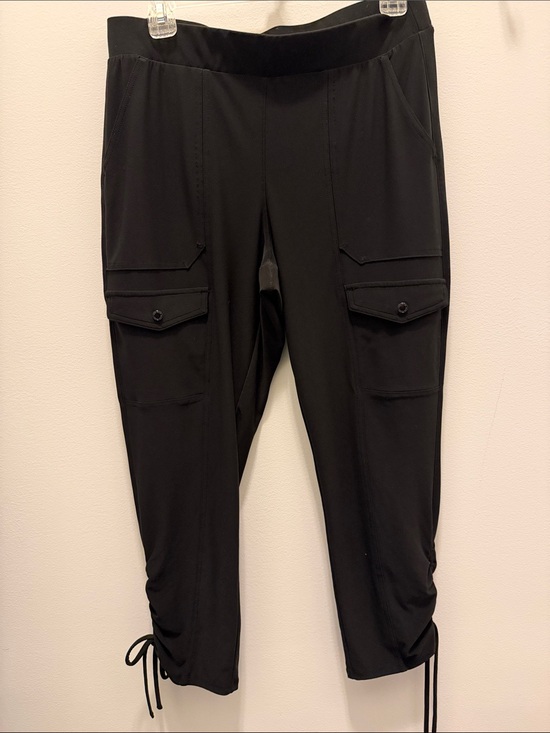 White House Black Market Pants - White House Black Market Black Cargo-Style Drawstring Track Pants